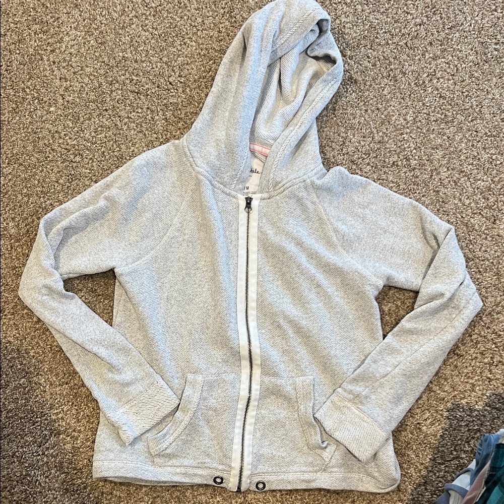 Aeropostale sz M light heather gray zip-up hoodie